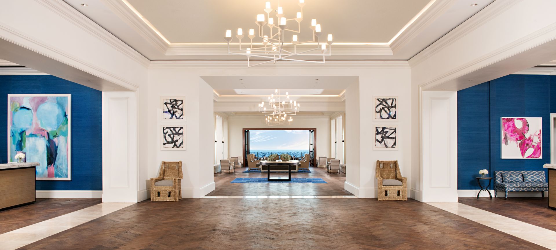 Reception area and lobby of the Waldorf Astoria Monarch Beach